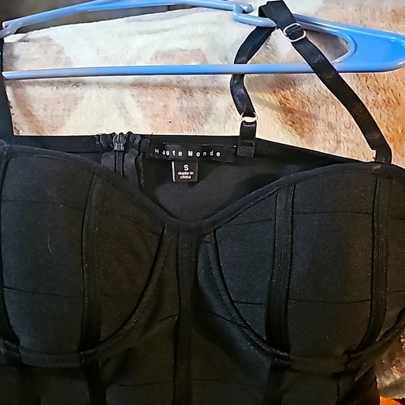 Women's Black Bodycon Mini Dress - Picture 2 of 3